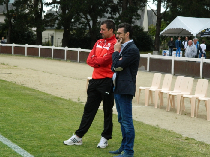 Stéphane Kerdodé (ici avec Laurent Hervé), parle des objectifs de son club.